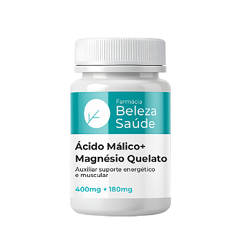Ácido Málico 400mg + Magnésio Quelado 180mg - 60 doses