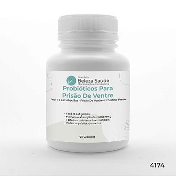 Probióticos Prisão De Ventre / Intestino Preso : 60 Caps