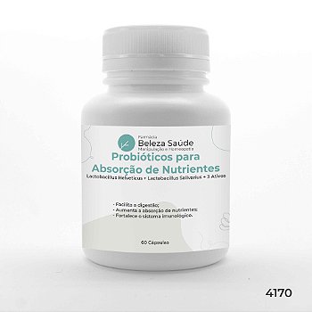 Probióticos Absorção Nutrientes / Enzimas Digestivas 60 Caps