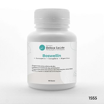Boswellin + Curcumin + Gengibre + Piperina - 90 doses