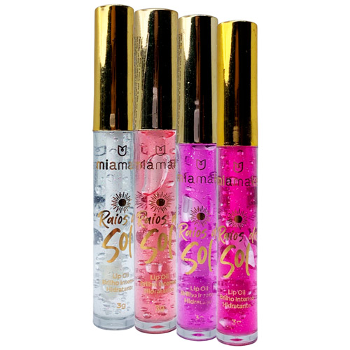 Lip Oil Raios de Sol Mia Make 364 - Kit c/ 04 unid