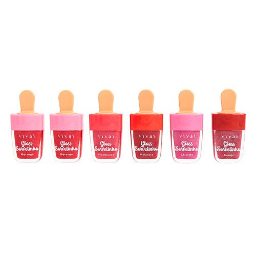 Gloss Labial Sorvetinho Teen Vivai 3069.1.1 - Kit c/ 06 unid