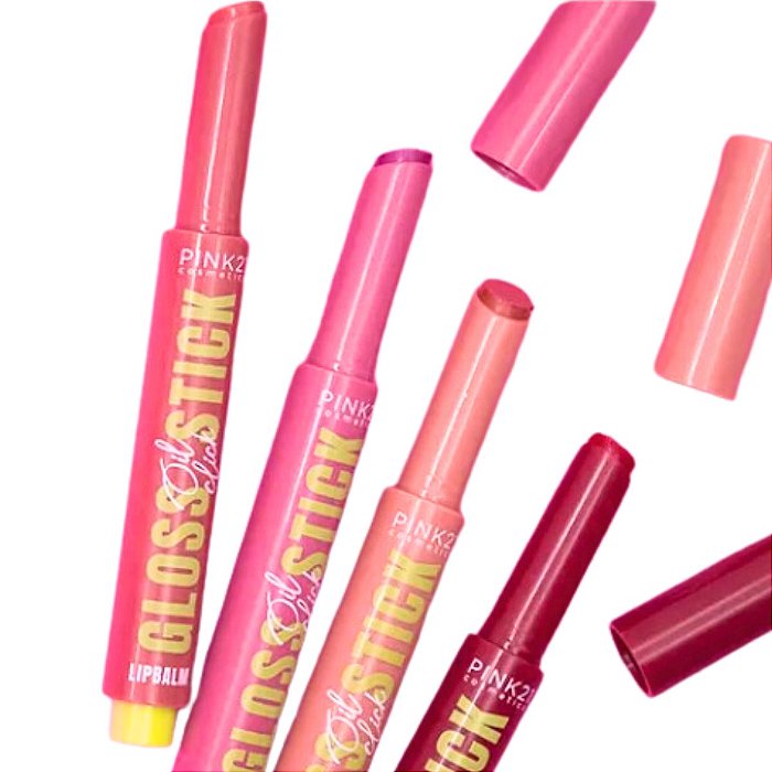Gloss Lábial Oil Click Stick Pink 21 CS5270 - Kit c/ 08 unid