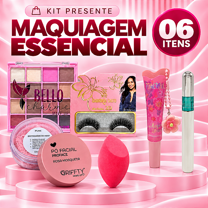 Kit Presente Maquiagem Essencial - 06 itens