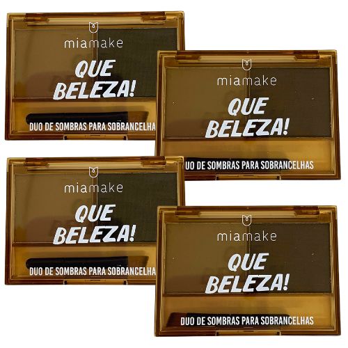 Paleta de Sombras para Sobrancelhas Que Beleza Mia Make 440 - Kit c/ 04 unid