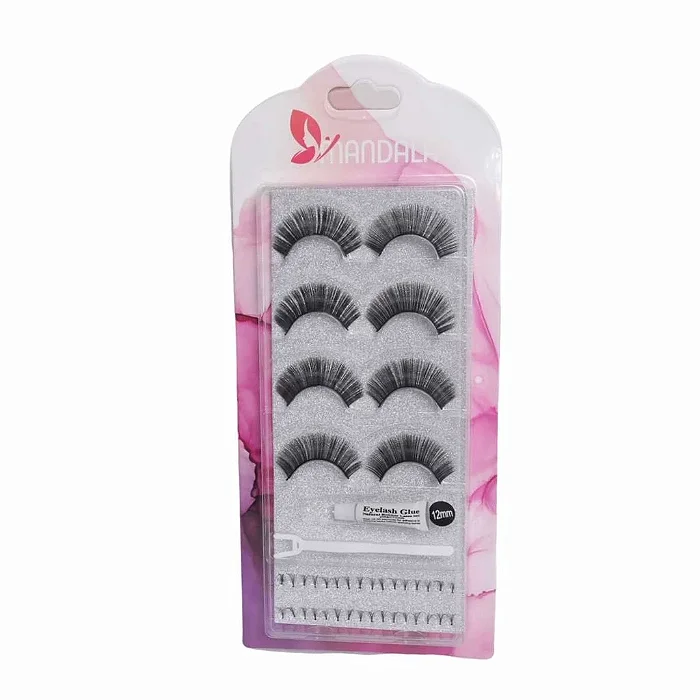 Kit Cílios Postiços com Cola Mandala MC009
