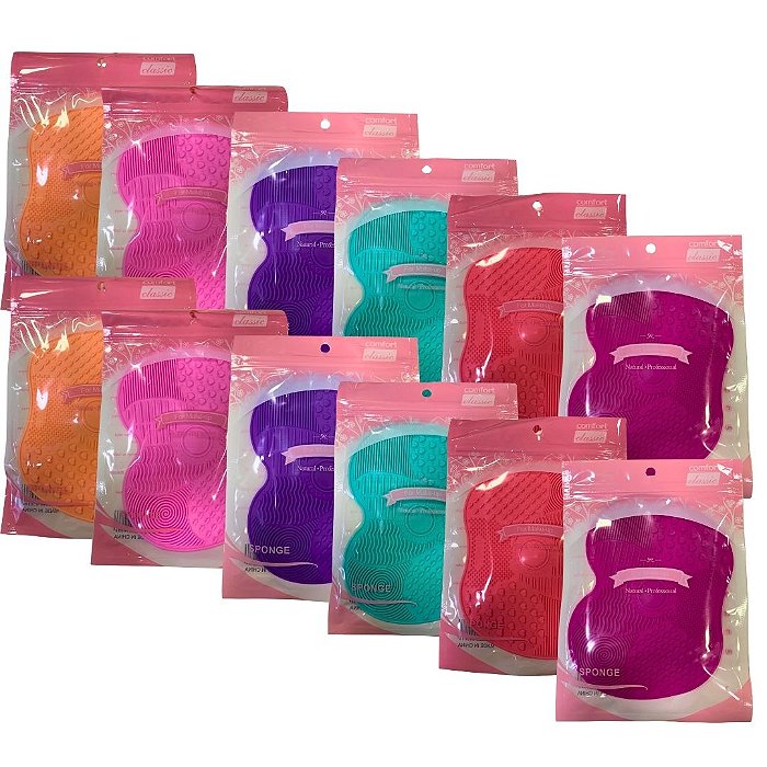 Tapete de Silicone para Limpeza de Pincéis - Pcte c/ 12 unid