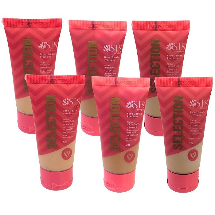 Base Líquida Premium Selection Box B Isis Makeup IS048 - Kit c/ 06 unid