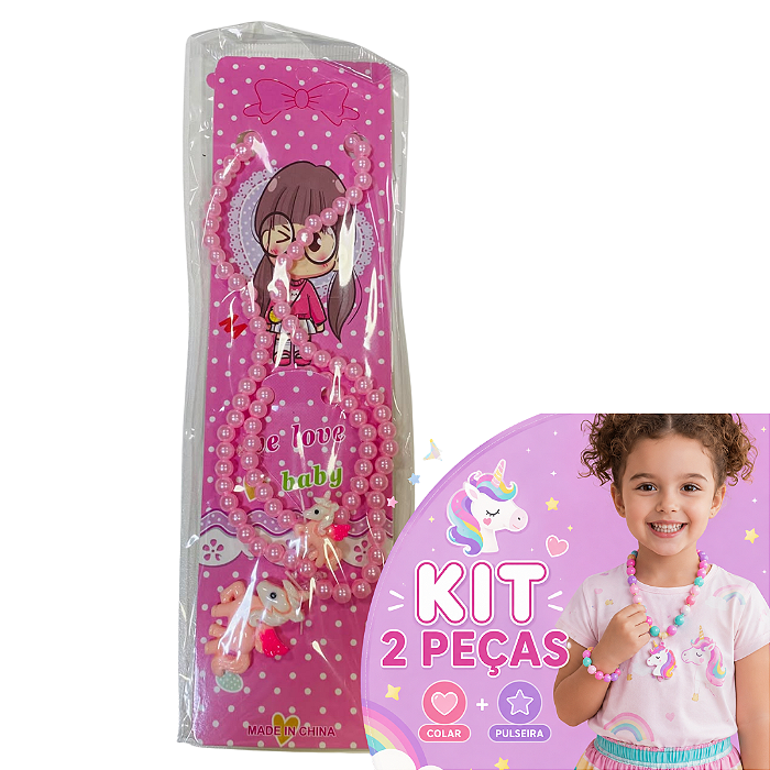 Kit Infantil Colar, Pulseira