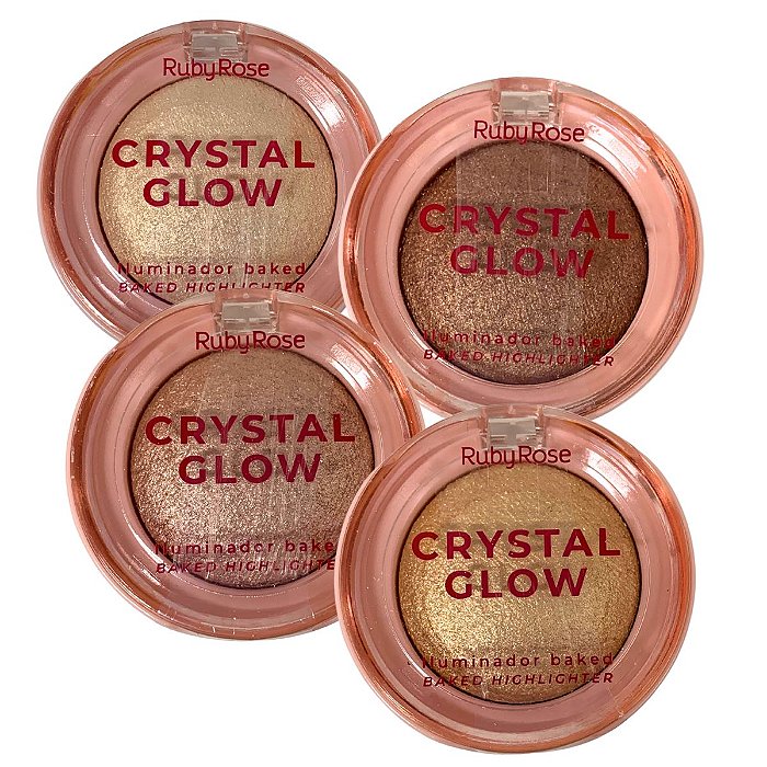 Iluminador Baked Crystal Glow G2 Ruby Rose HB-M700 - Kit c/ 04 unid
