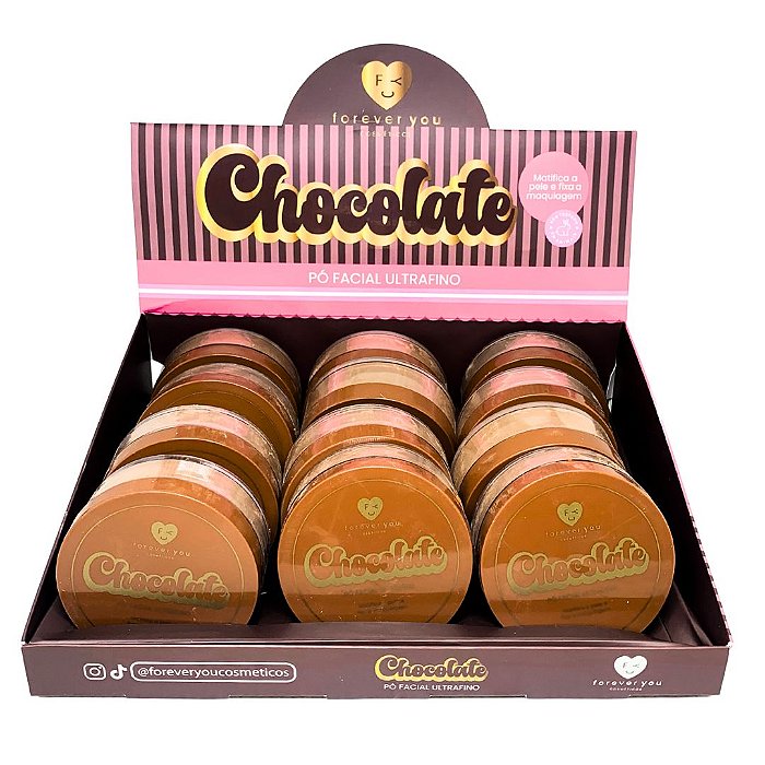 Pó Facial Ultrafino Chocolate Forever You FY019 - Box c/ 12 unid