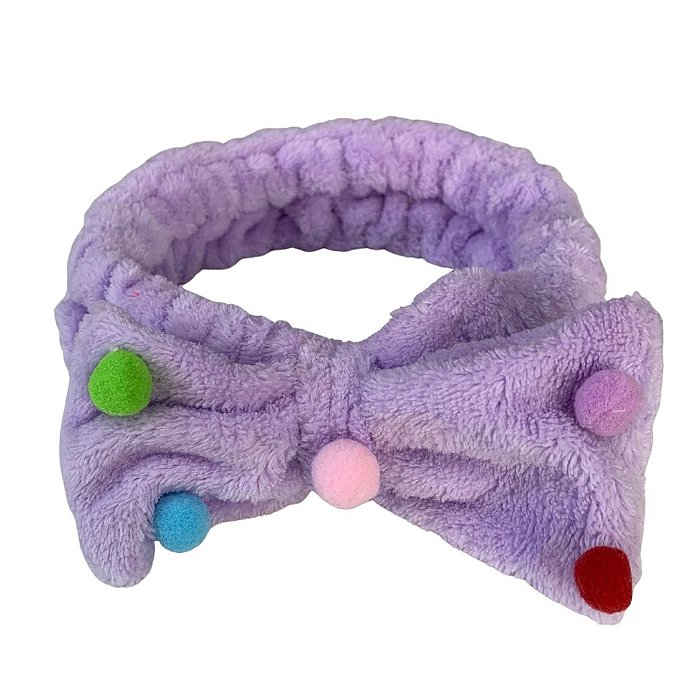 Faixa de Cabelo para Maquiagem e Limpeza Facial Mini Bolinha