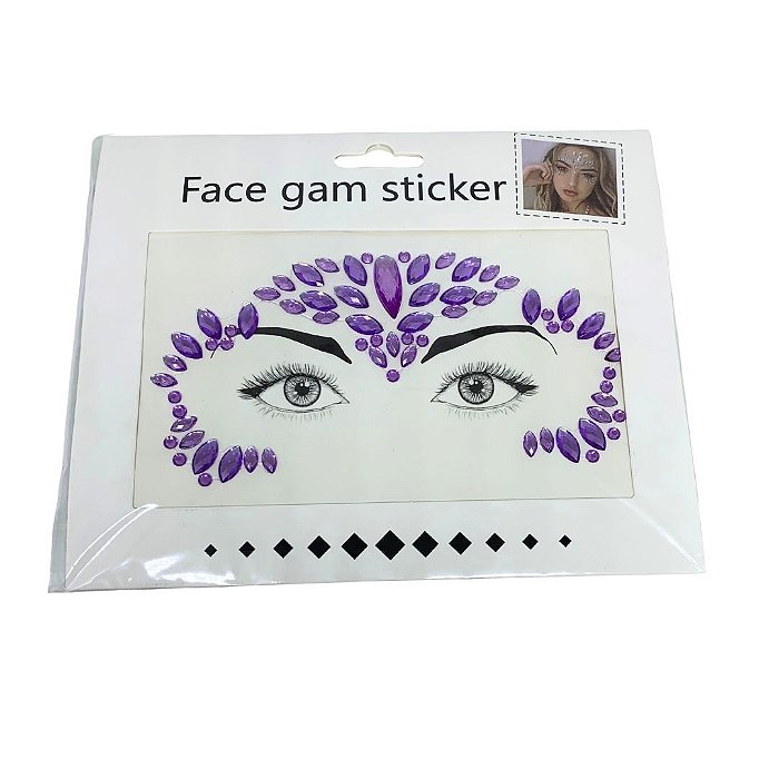 Adesivo Joia Strass Face Gam Sticker MEY24923-TZ / YJ0587
