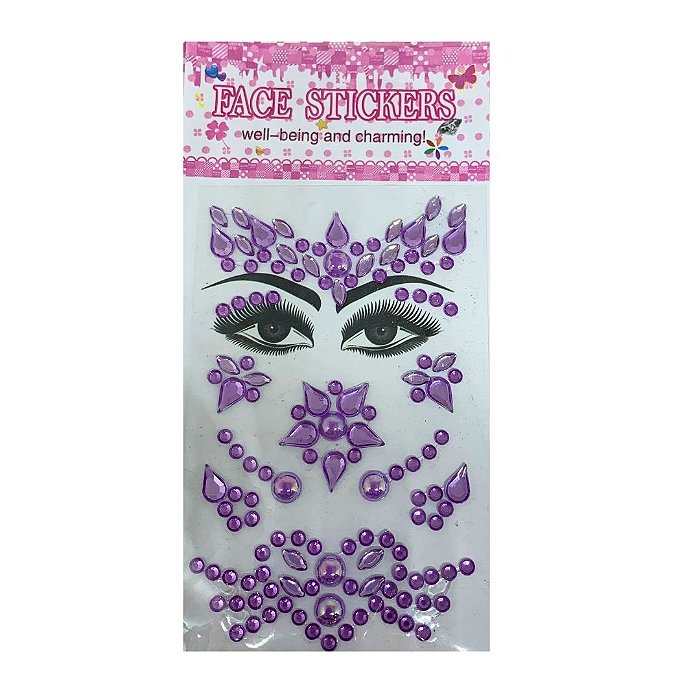 Adesivo Joia Strass Face Stickers