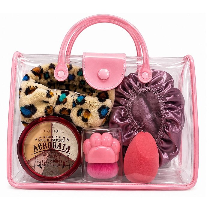 Kit Amo Maquiagem - 05 Itens com Paleta de Sombra
