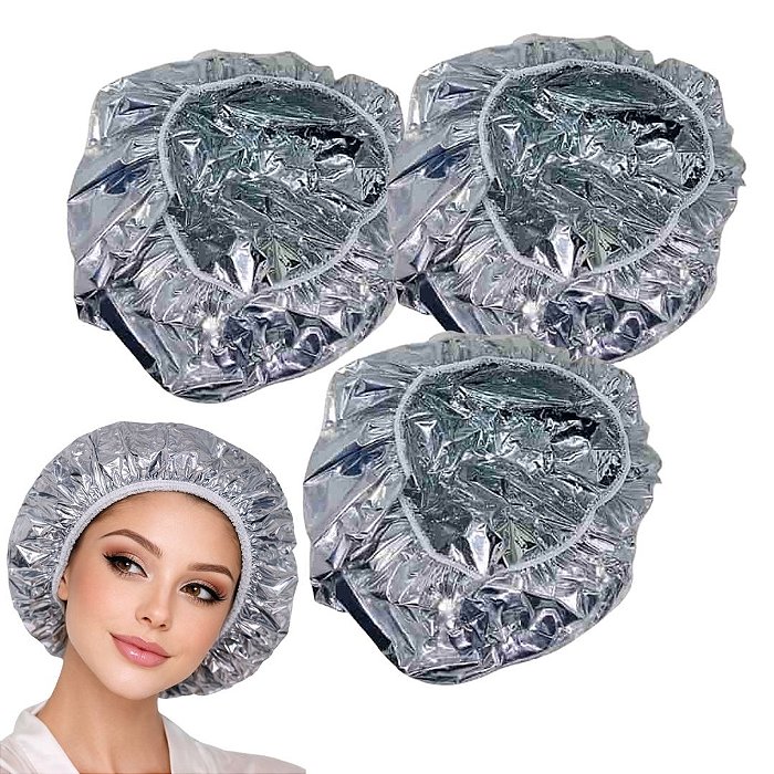 Touca Metalizada para Cabelos Maxximo 100-MX - Kit c/ 03 unid