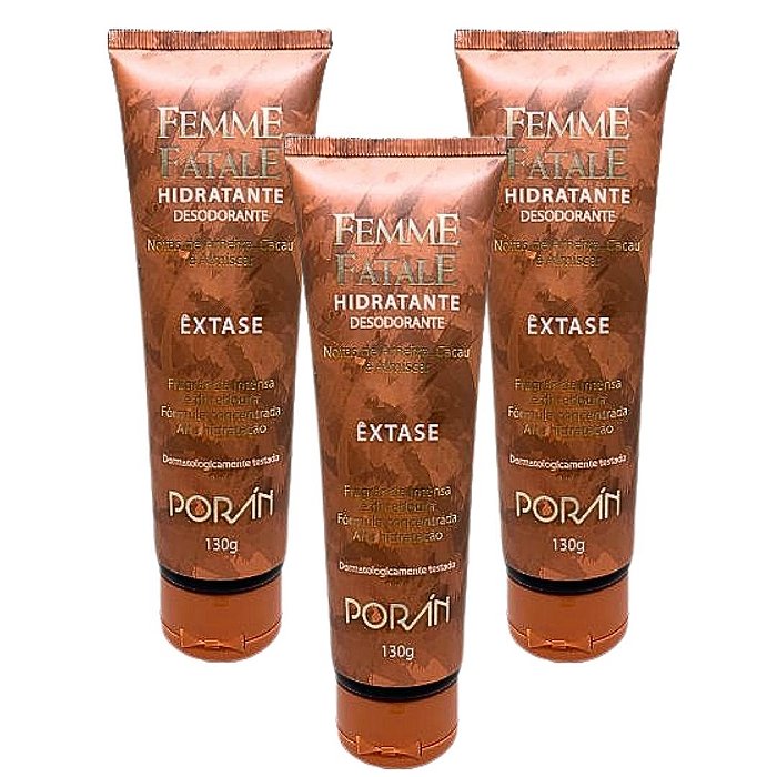 Poran - Hidratante Desodorante Êxtase Femme Fatale Porán PR350 - Kit c/ 03 unid