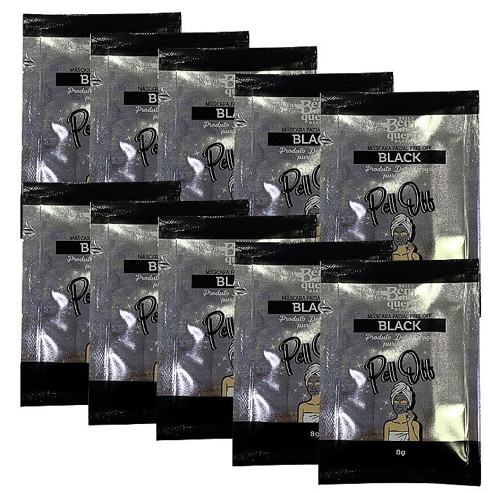 Máscara Peel Off Facial Black Sachê Bem Me Quero - Kit c/ 10 unid