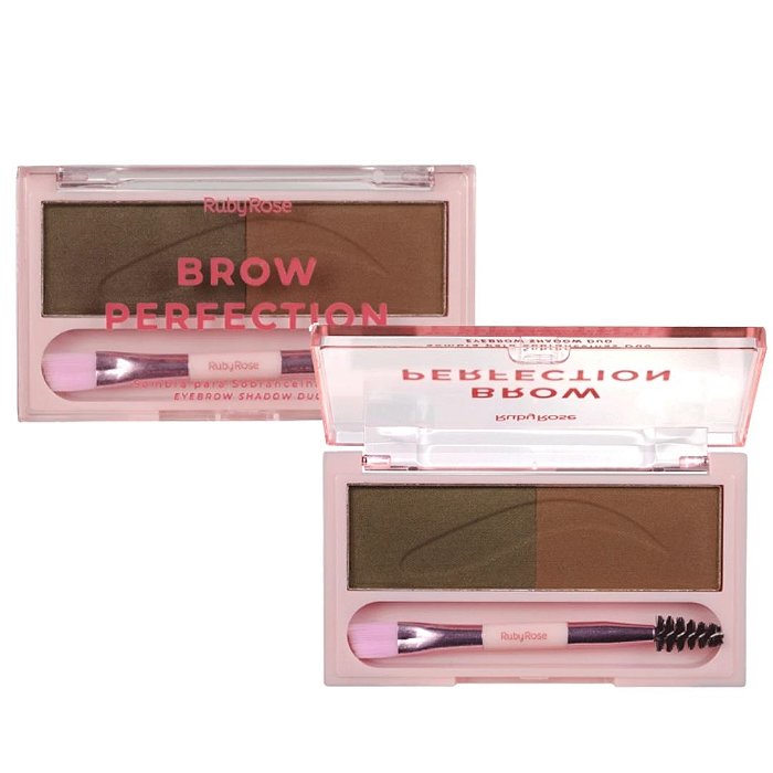 Sombra para Sobrancelhas Duo Brow Perfection Ruby Rose HB-E2501 Cor 05 e 06