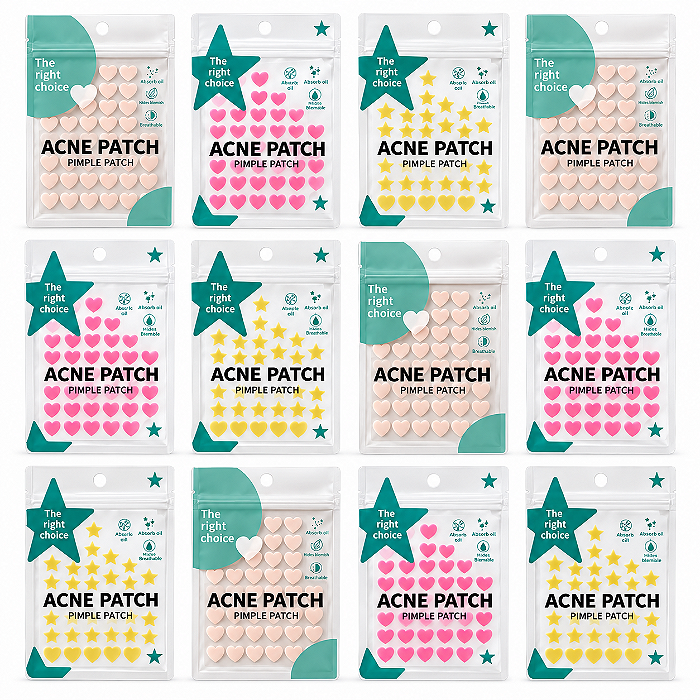 Adesivos Secante para Acne Espinhas Coloridos - Kit C/ 12 Unid