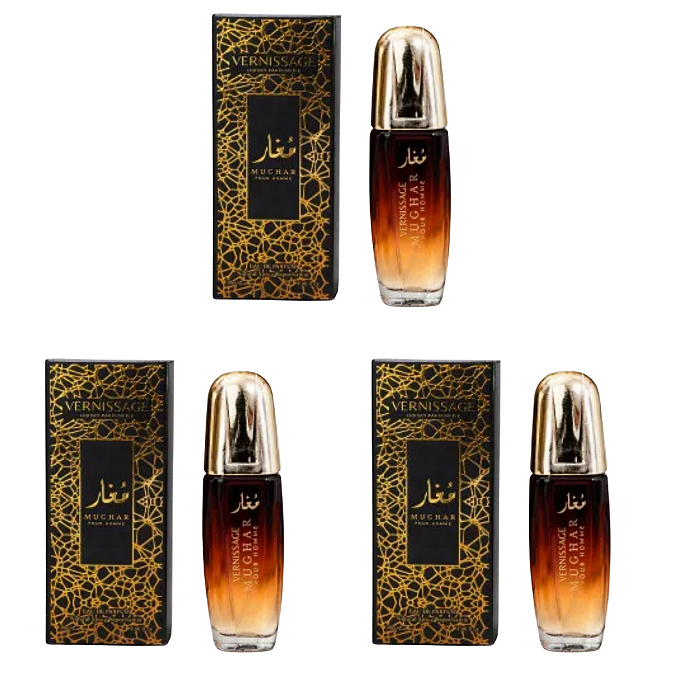 PERFUME MUGHAR POUR HOMME 30ML VERNISSAGE - KIT C/ 03 UNID