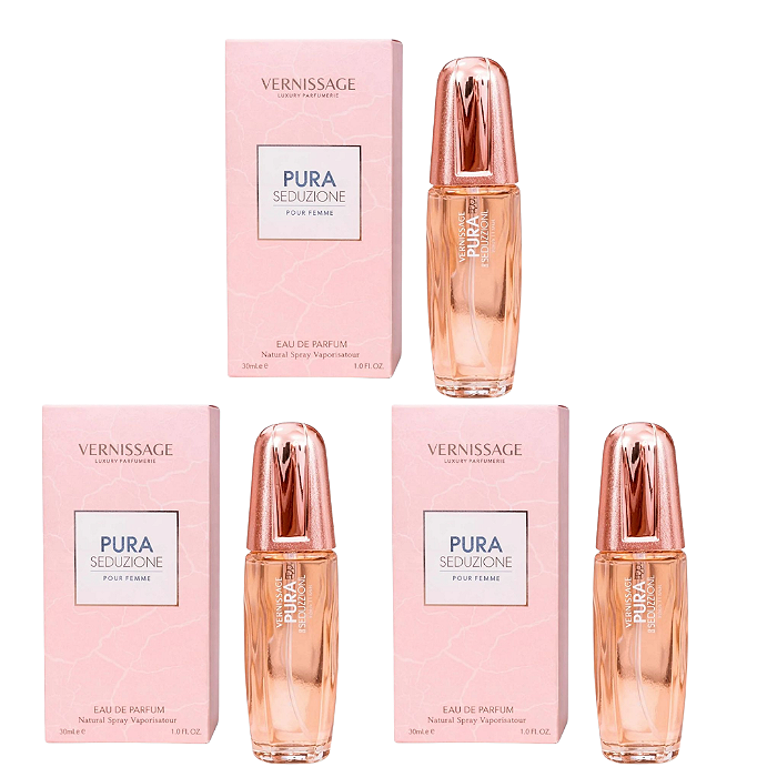 PERFUME PURA SEDUZZIONE POUR FEMME 30ML VERNISSAGE - KIT C/ 03 UNID