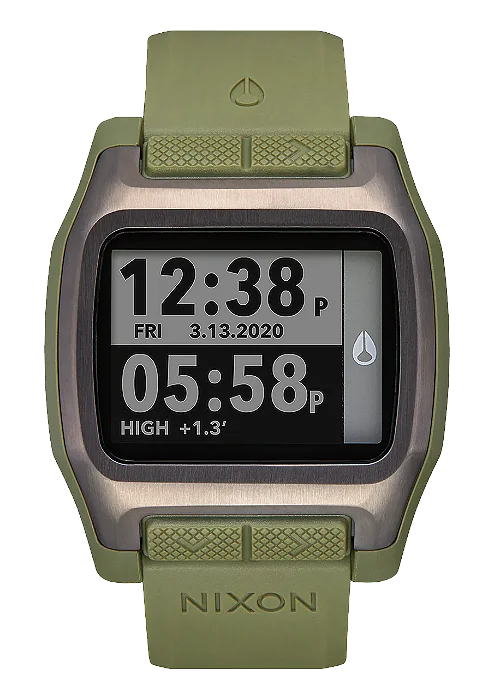 NIXON BASE TIDE PRO オリーブ Relógio Nixon Base Tide Pro Preto/Verde Positivo - Magica Sports