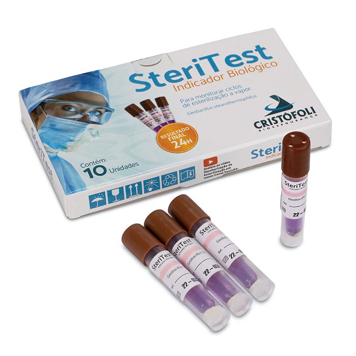 Indicador Biológico SteriTest Esterilização Com 10 Unidades - Cristófoli