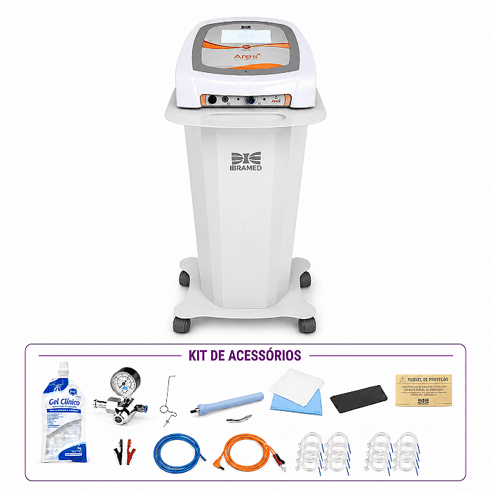 Ares Aparelho Carboxiterapia e Corrente High Com Rack - IBramed