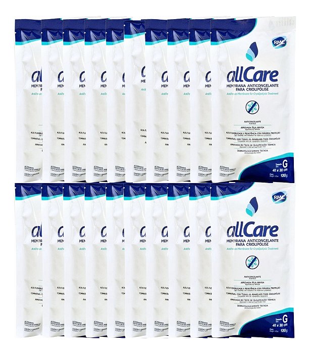 Kit 20 Mantas Membrana Criolipólise All Care Unitária Tam G Rmc