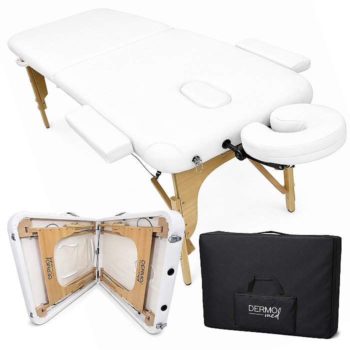 Maca Portátil Dobrável Wood Branco - Akmed