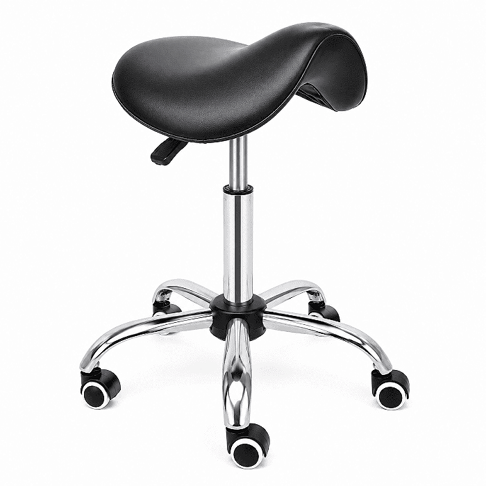 Mocho Sela Fixo Assento Ergonômico Giratório Preto - Akmed