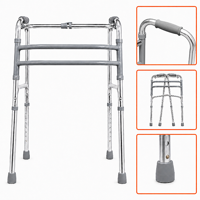 Andador 3 Barras Senior Care Até 100Kg - Supermedy