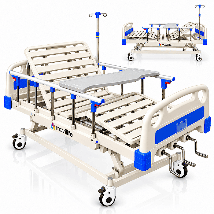 Cama Hospitalar 03 Manivelas MOV3 Até 230 Kg - Movilife