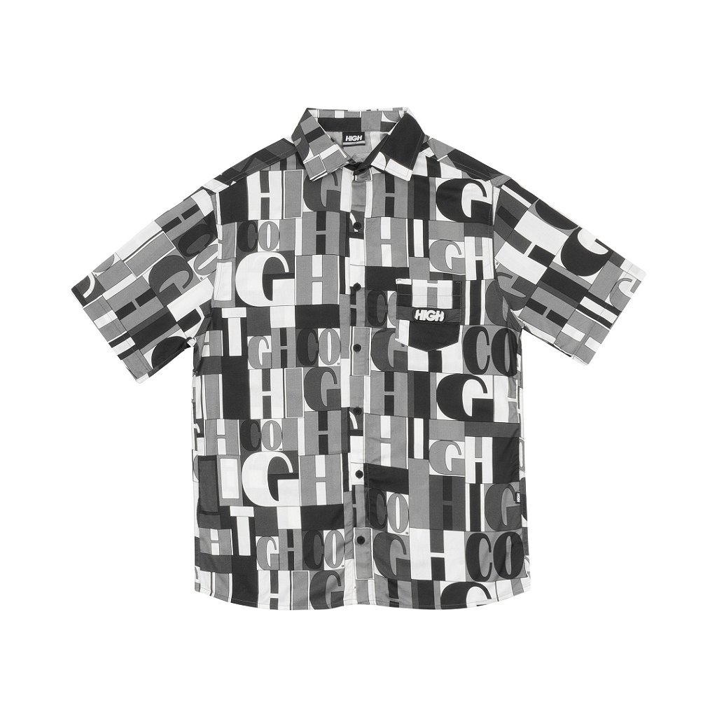 Camisa de Botão High Company Button Shirt Mural Black - So High Urban Shop