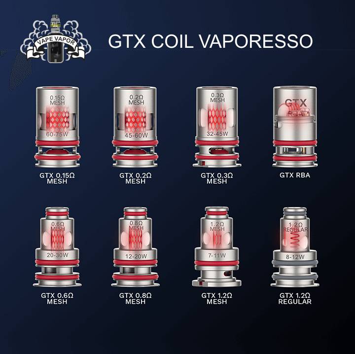 coil gtx vaporesso diversos modelos