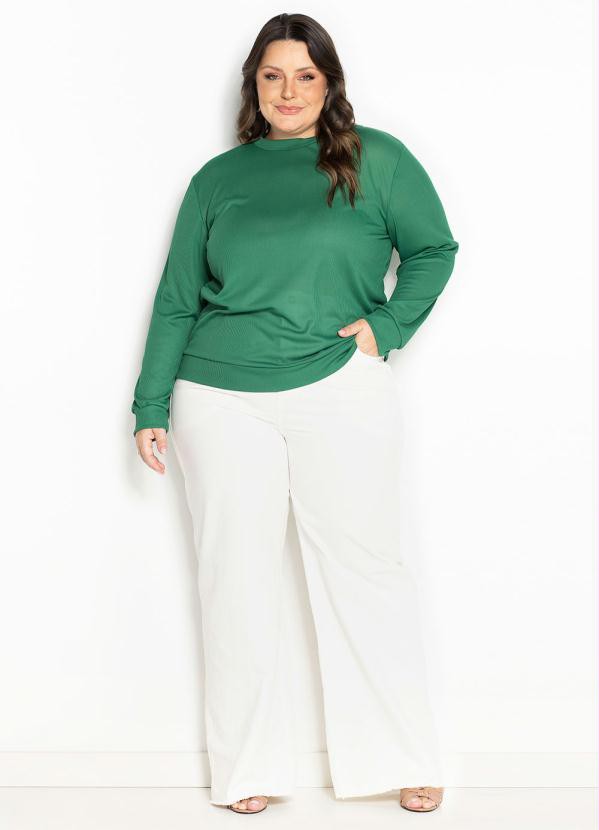 Blusa Feminina Plus Size Canelada Moda Evangélica Qualidade