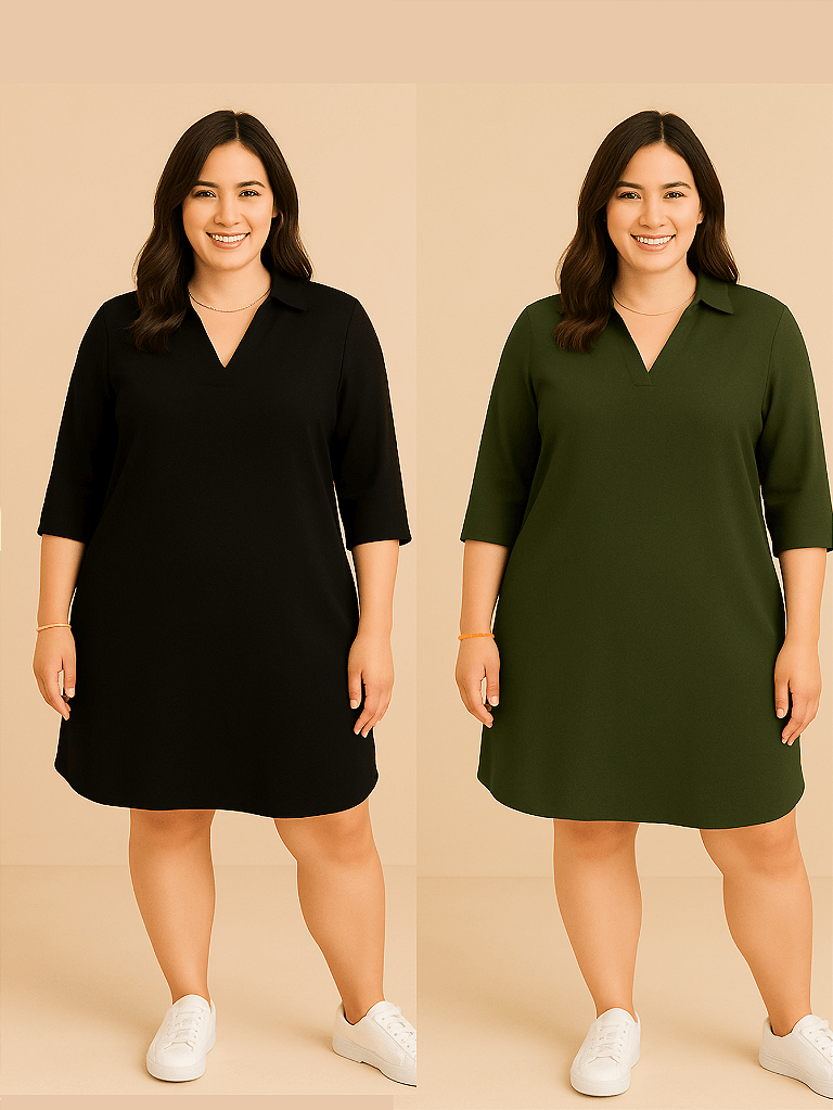 blusa vestido tipo camiseta plus size