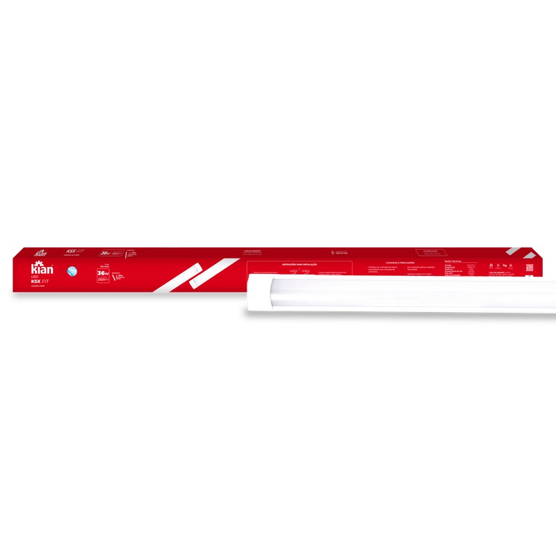 Luminária Led Linear KSX Fit 36W 6500K Bivolt 120cm - KIAN