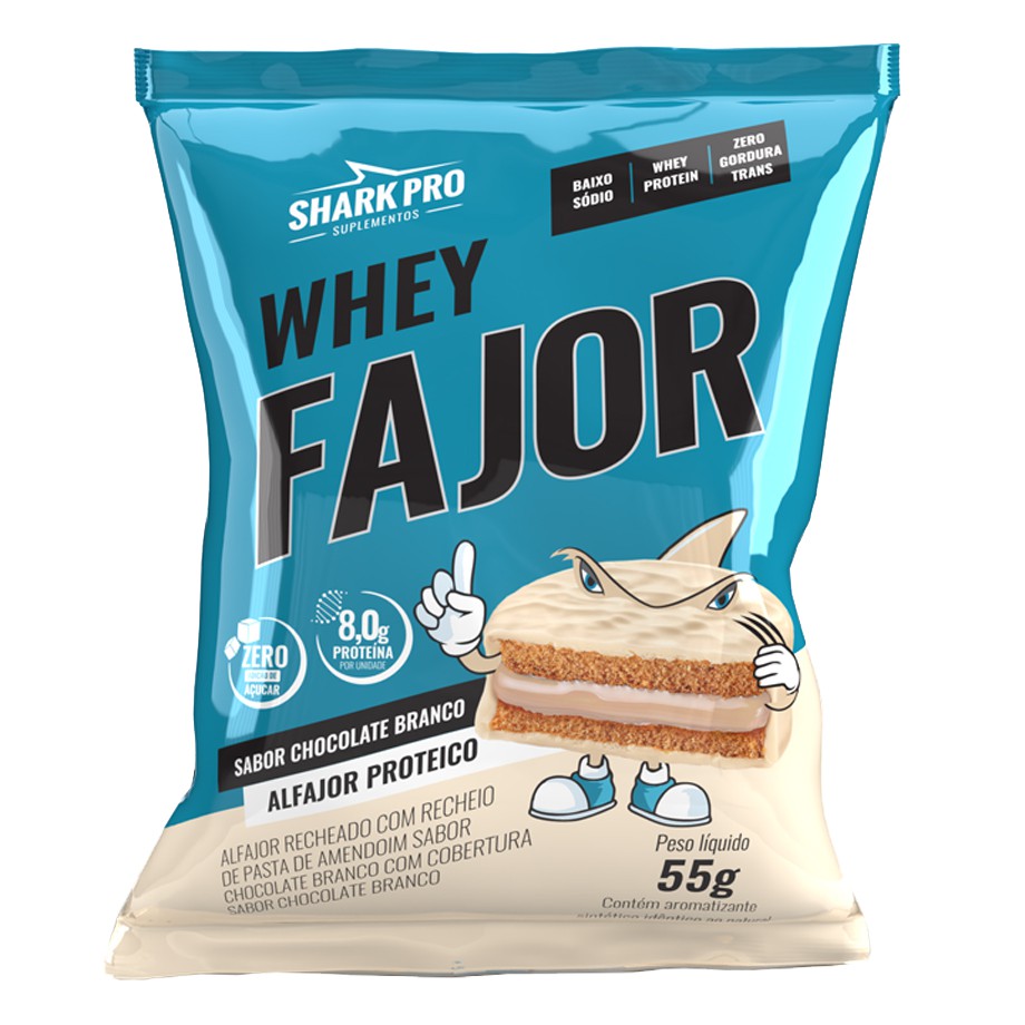 Kit Ultra Whey Shark + Whey Fajor + Salgadinho - Shark Pro - Origem Ox