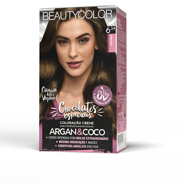 Coloração Kit 6.34 Chocolate - Beauty Color - nayvespacial
