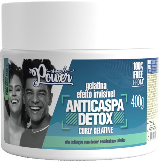 Gelatina Anticaspa Detox Curly Gelatine 400g - Soul Power