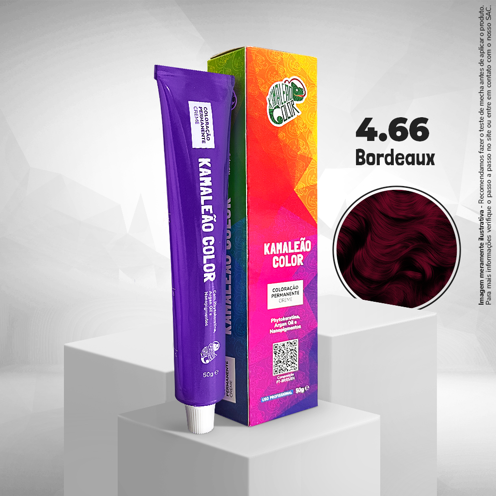 cororful／Sodomほか Coloração Permanente Bordeaux 4.66 50g - Kamaleão Color - nayvespacial
