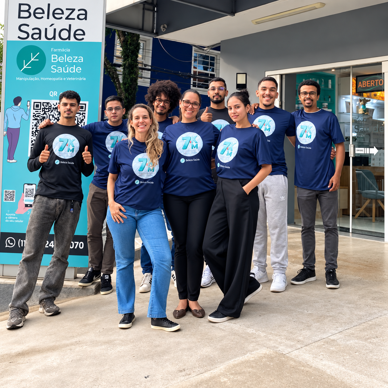 Equipe farmacêutica da Beleza Saúde, responsável pelo acompanhamento técnico das atividades de manipulação magistral.