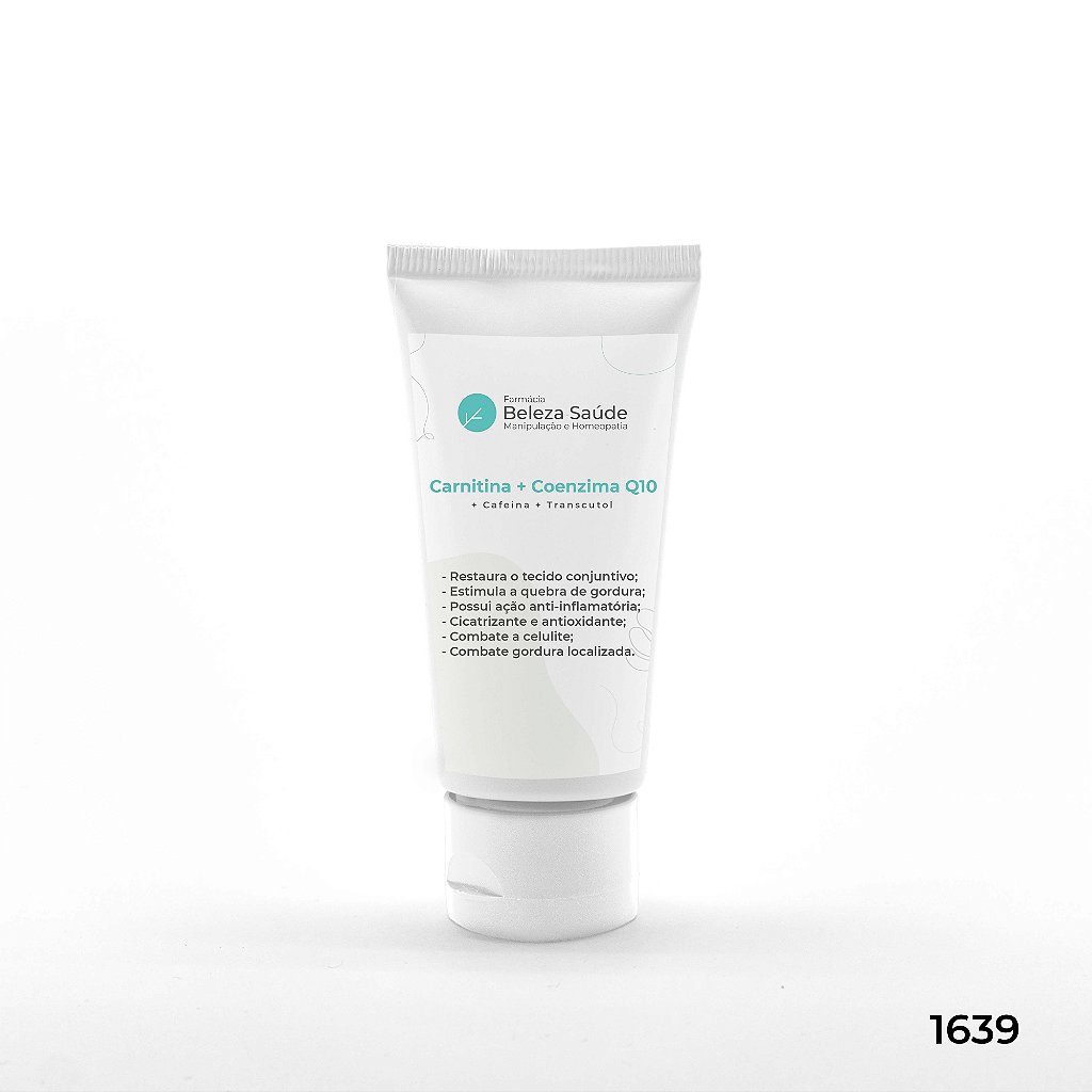 Creme Redutor Medidas : Carnitina + Coenzima Q10 + Cafeina + Transcuto -  Beleza Sade Farmcia de Manipulao e Homeopatia