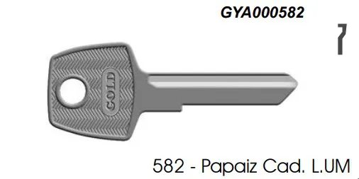 おゆ Chave Yale 582 Papaiz ( Unidade ) - Distribuidora de Chaves para
