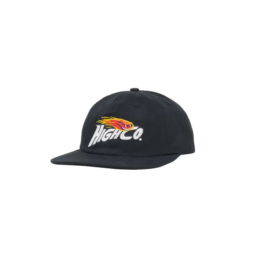 Boné High 6 Panel Logo - Black