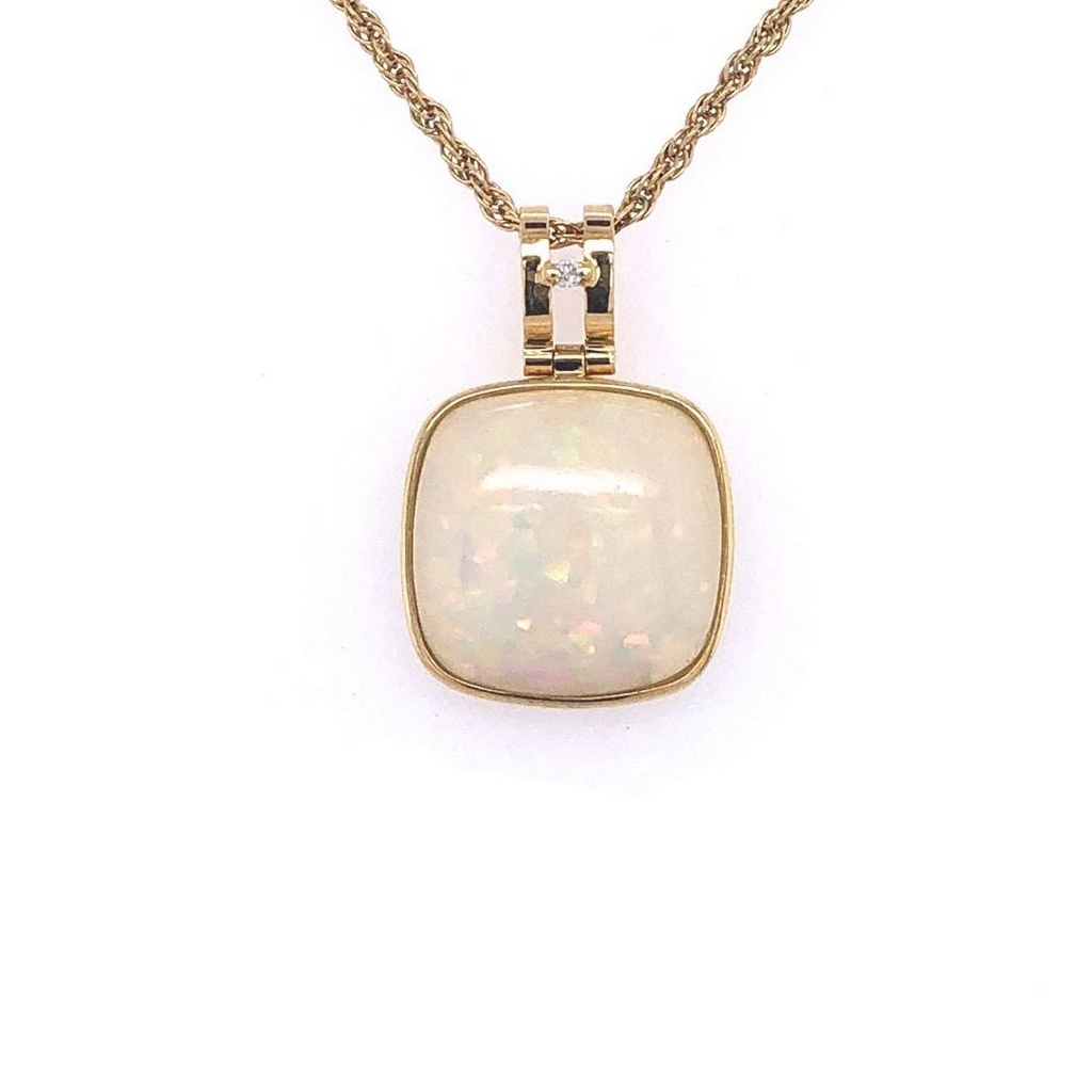 Pingente de Opala e Ouro Amarelo 18k (P13383) | ArtOuro - ArtOuro