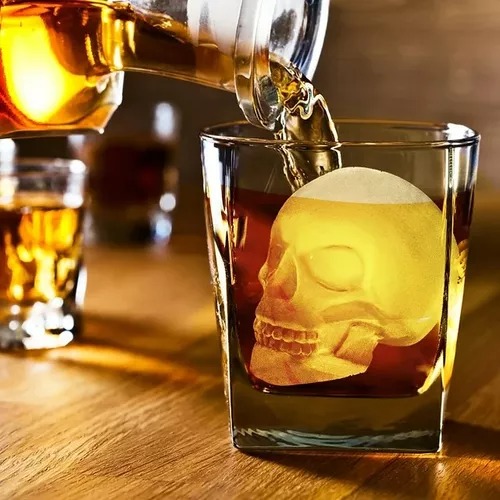 Forma De Gelo Caveira Silicone para drink whiskey - Animus Bem Estar Comércio