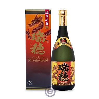 Awamori Ryukyu Mizuho Gold (envelhecido por 3 anos) 3-30 720ml CI